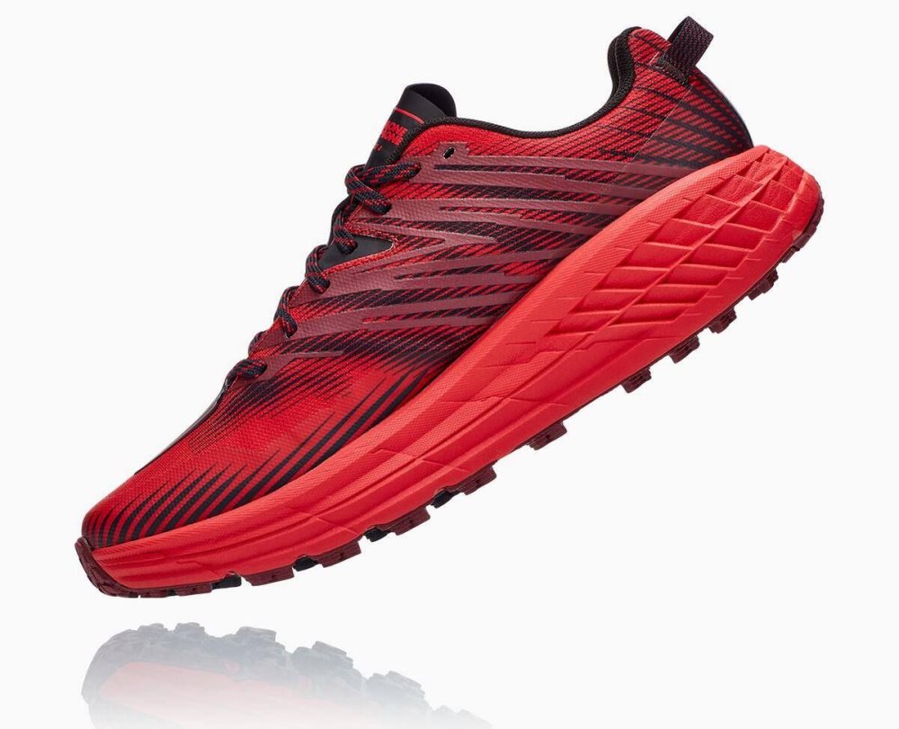 Chaussures Trail Hoka Speedgoat 4 Homme Marron Foncé Rouge | TZSB31470