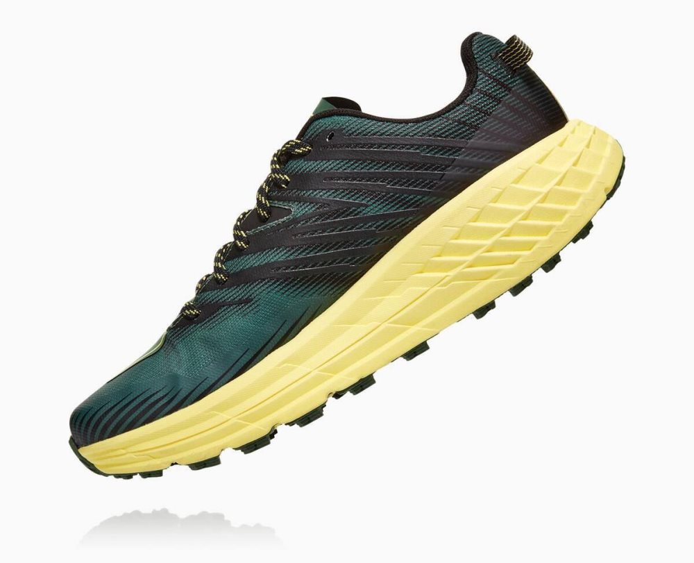 Chaussures Trail Hoka Speedgoat 4 Homme Myrtle/Limelight | YTMW64073