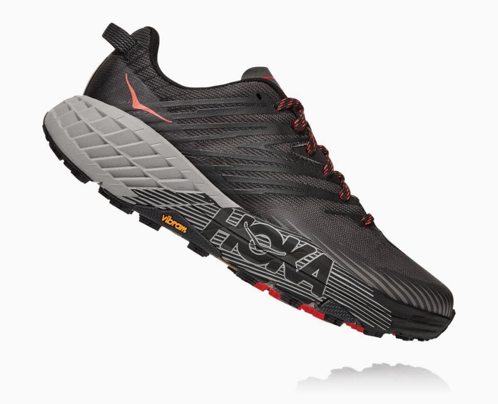 Chaussures Trail Hoka Speedgoat 4 Wide Homme Grise Foncé Grise Foncé | EYPL20759