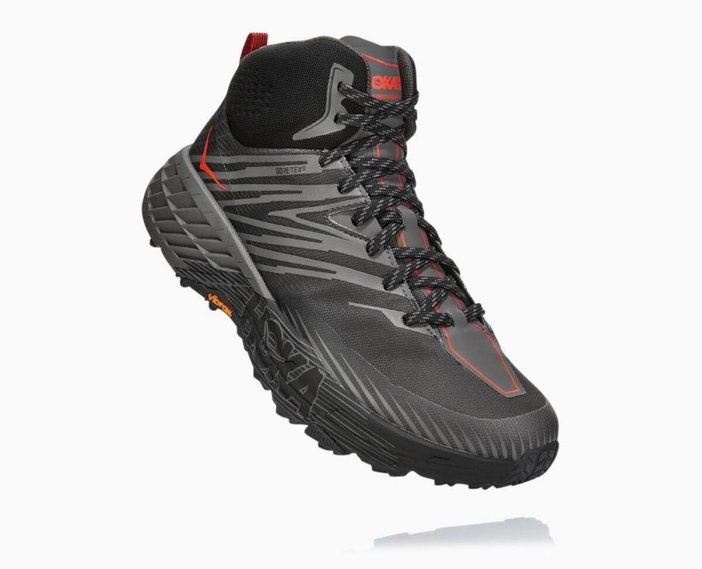 Chaussures Trail Hoka Speedgoat Mid GORE Homme Grise Foncé Grise Foncé | EUOA61759