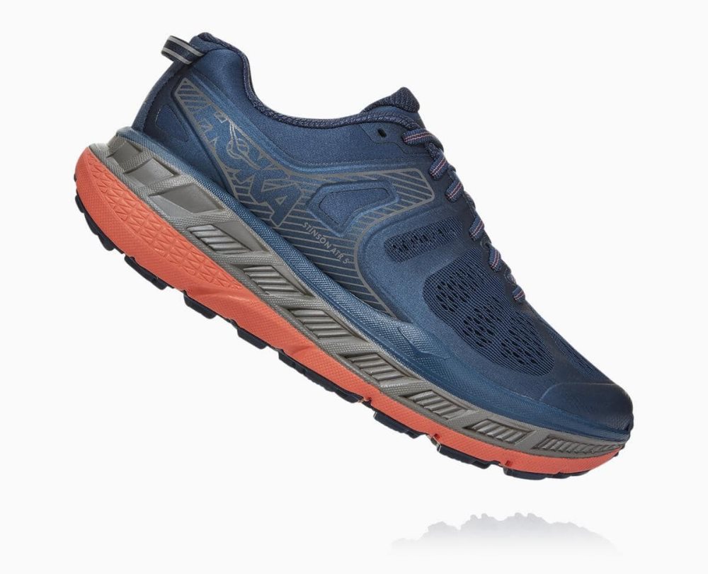 Chaussures Trail Hoka Stinson ATR 5 Femme Bleu Corail | ZJAS97681