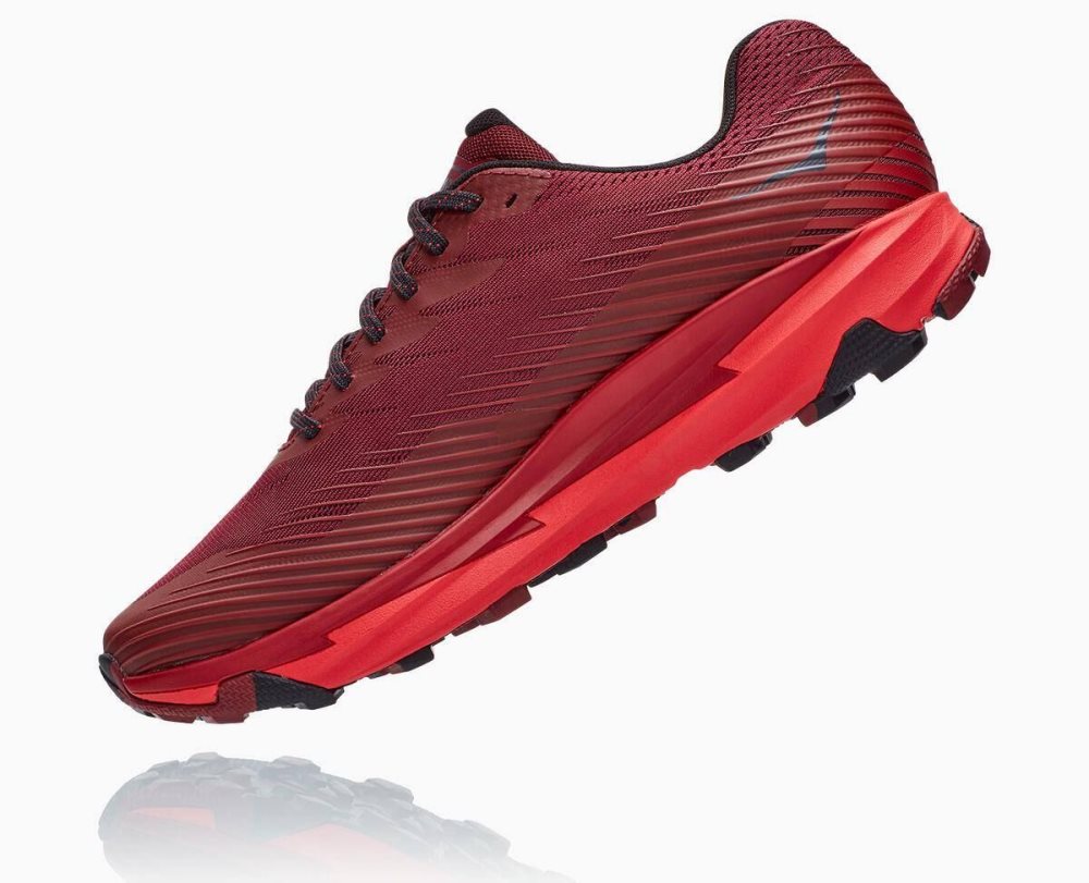 Chaussures Trail Hoka Torrent 2 Homme Marron Foncé Rouge | UHOM17825