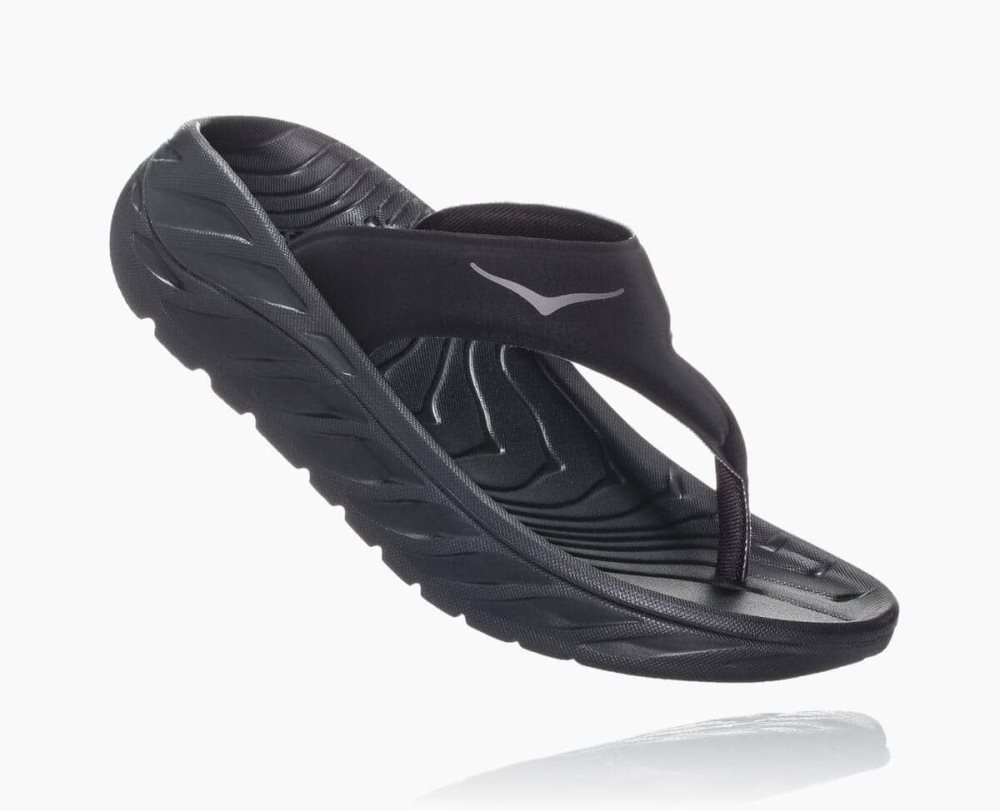 Sandale Hoka ORA Flip Femme Noir Grise Foncé | KUQM86415