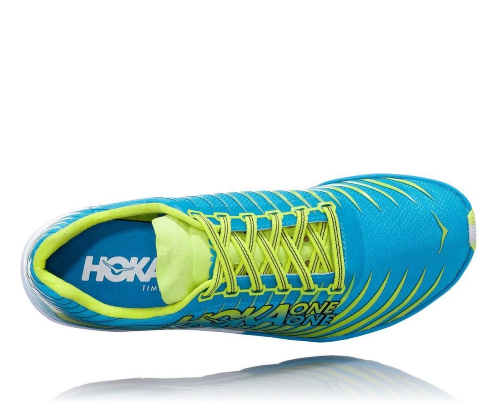 Spikes Hoka EVO XC Spikeless Femme Bleu Orange | JFVB73104