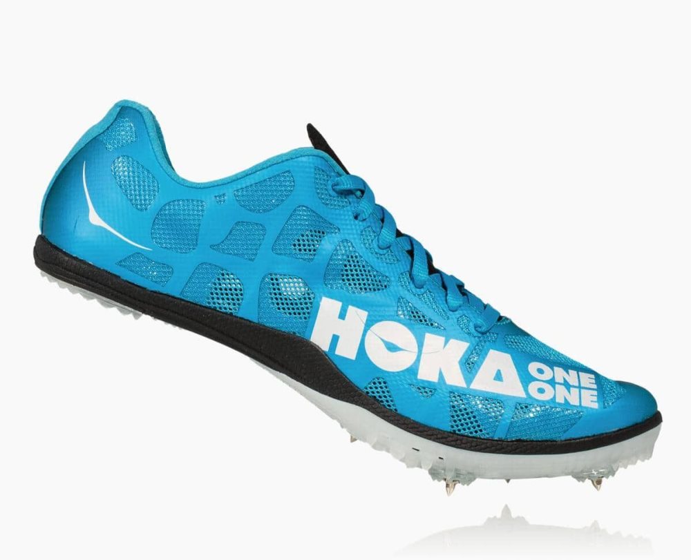 Spikes Hoka Rocket MD Femme Bleu Blanche | DNCA54862