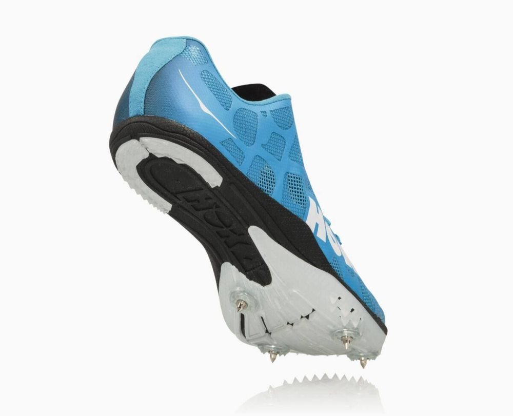 Spikes Hoka Rocket MD Homme Bleu Blanche | CKXJ38729